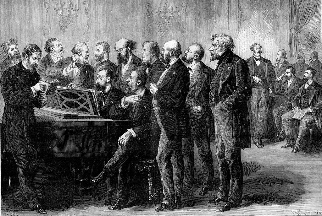 Detail of Illustration of Judges During a Musical Competition by Anonymous