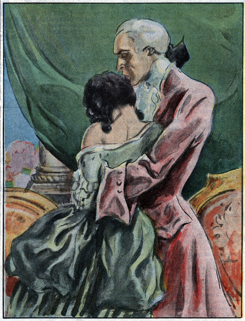 Detail of Illustration of Casanova with One of His Conquests by Corbis
