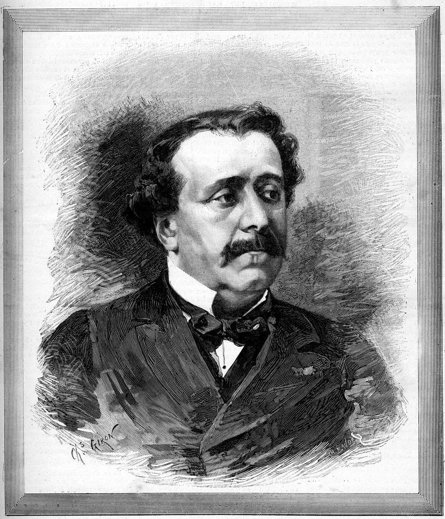 Detail of Portrait of Paul de Saint-Victor by Charles Giron