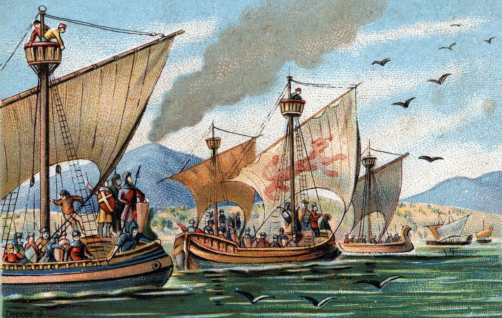 Detail of Illustration of the Reconquest of Sicily from Arab Rulers by Anonymous