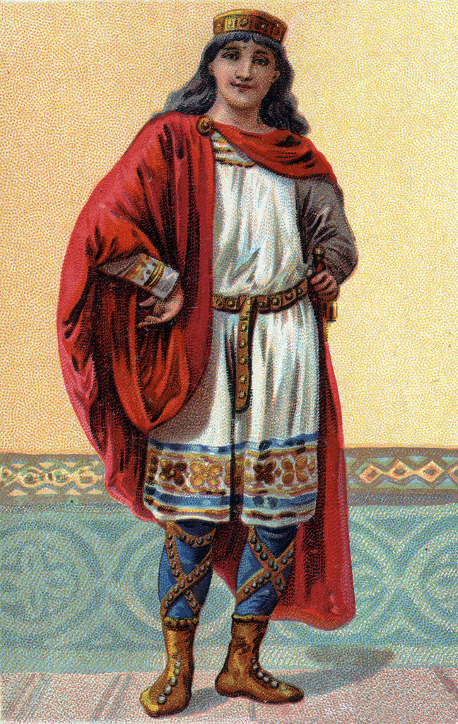 Detail of Portrait of Clovis II, King of Neustria and Burgundy by Anonymous