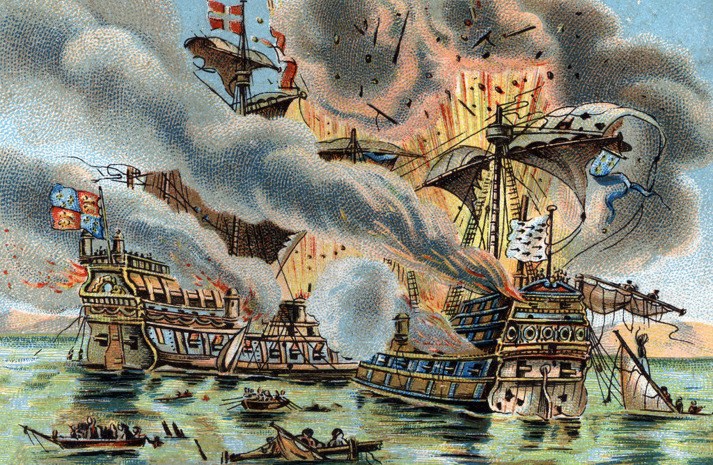 Detail of Illustration of the Battle of Saint-Mathieu by Anonymous