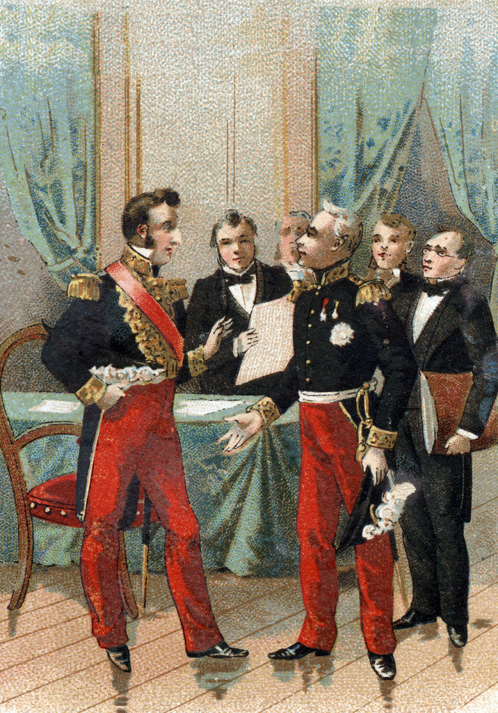 Detail of Illustration of the Marquis de Lafayette and the Duke of Orleans by Anonymous