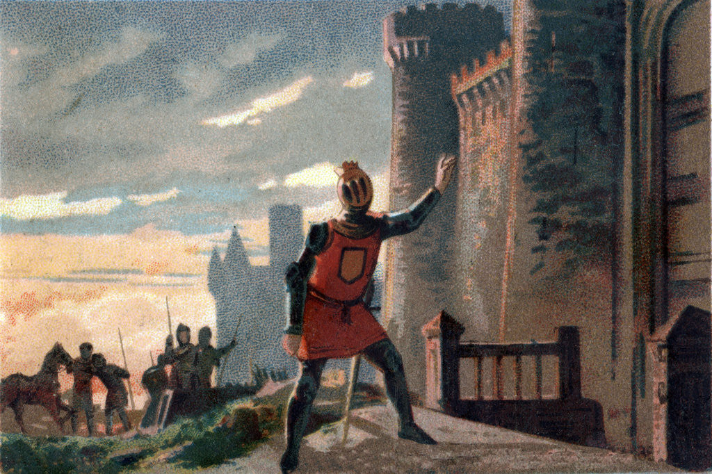 Detail of Illustration of King Philip VI Outside the Chateau de Broye by Corbis