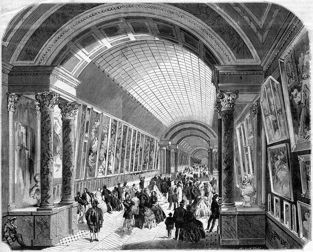 Detail of Illustration of the Medici Gallery at the Musee du Louvre by Anonymous