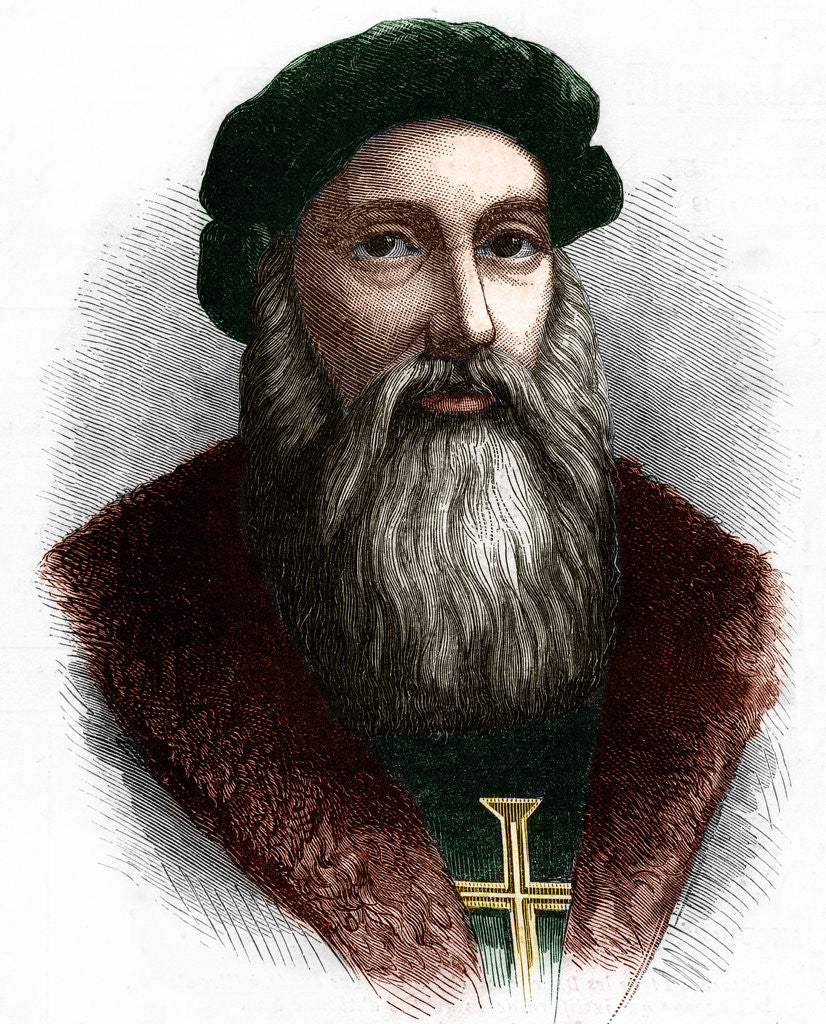 Detail of Portrait of Vasco da Gama by Anonymous