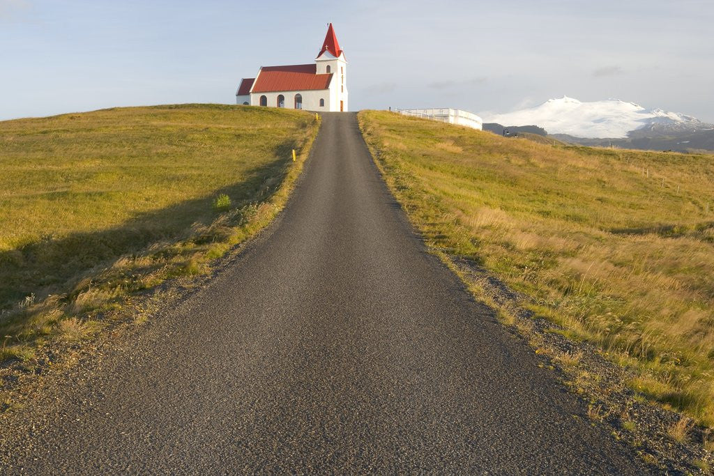 Detail of Church and Road by Anonymous