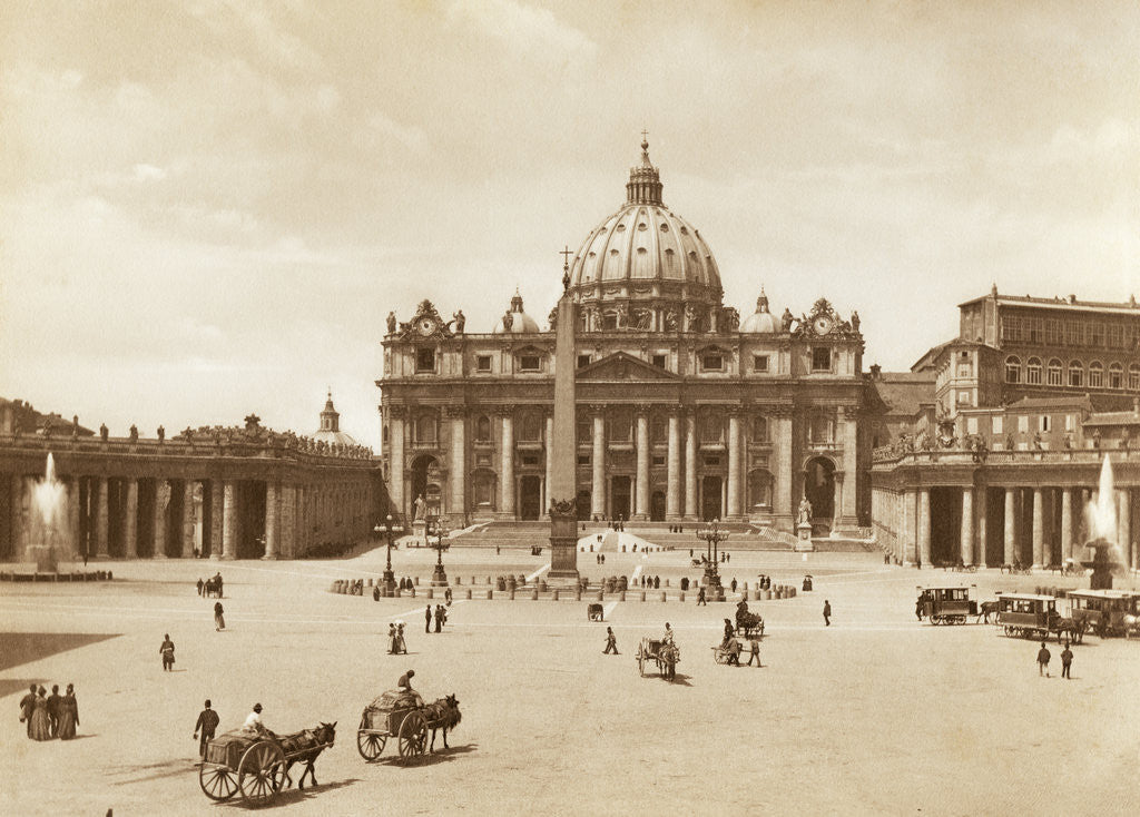 Detail of Saint Peter's Basilica, Rome by Anonymous