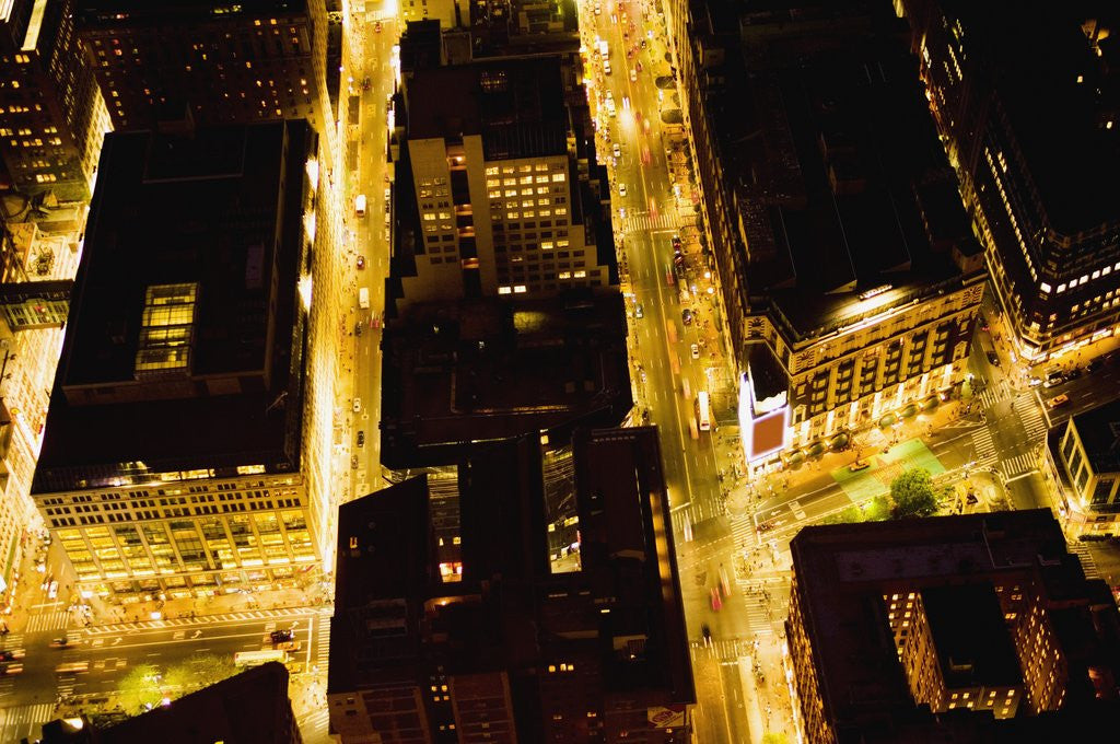Detail of New York at Night by Anonymous
