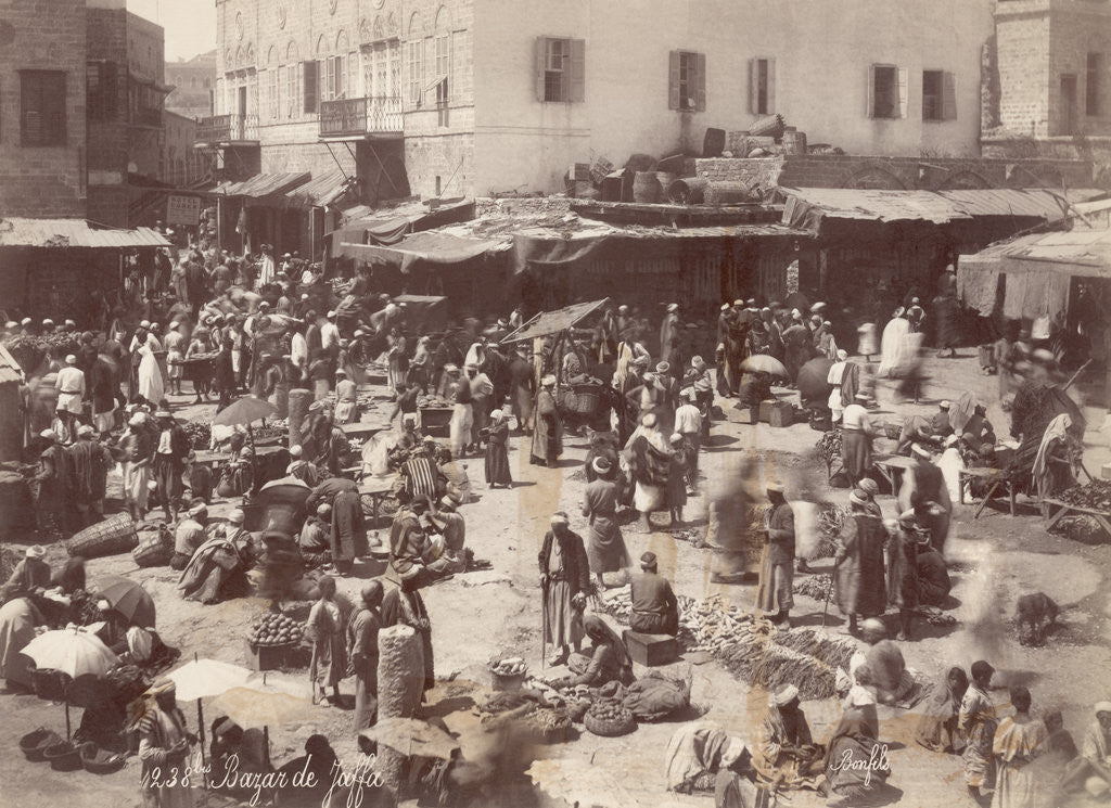 Detail of Busy Bazaar in Jaffa by Anonymous