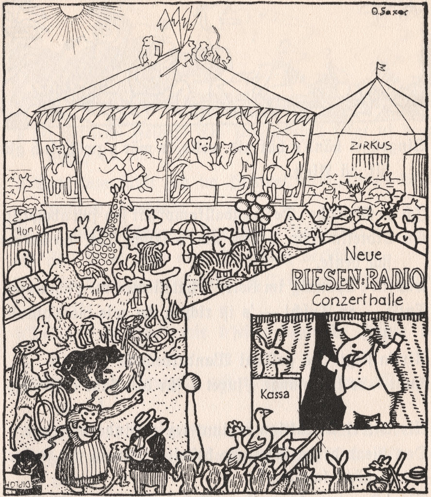 Detail of Illustration of a Circus Scene by Ernst Kreidolf