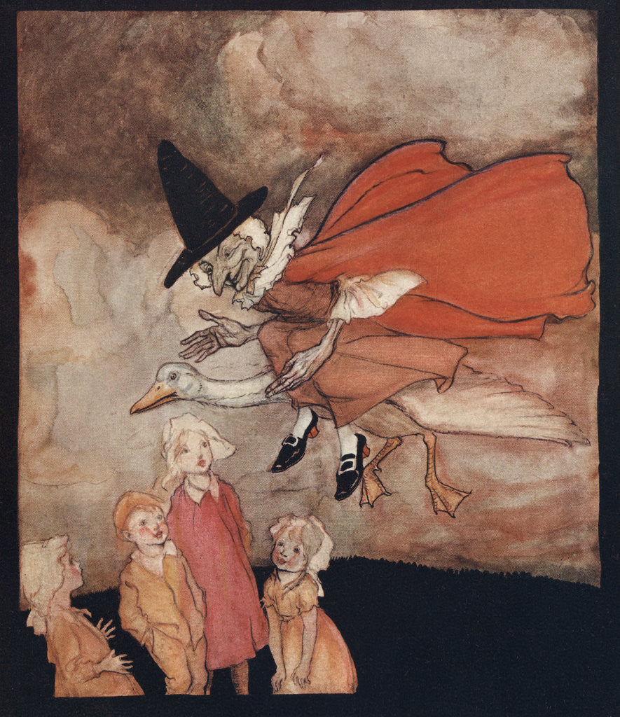 Detail of Old Mother Goose Illustration by Arthur Rackham