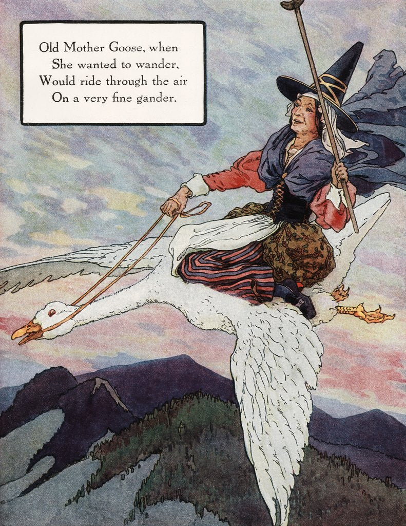 Detail of Old Mother Goose Illustration by Frederick Richardson