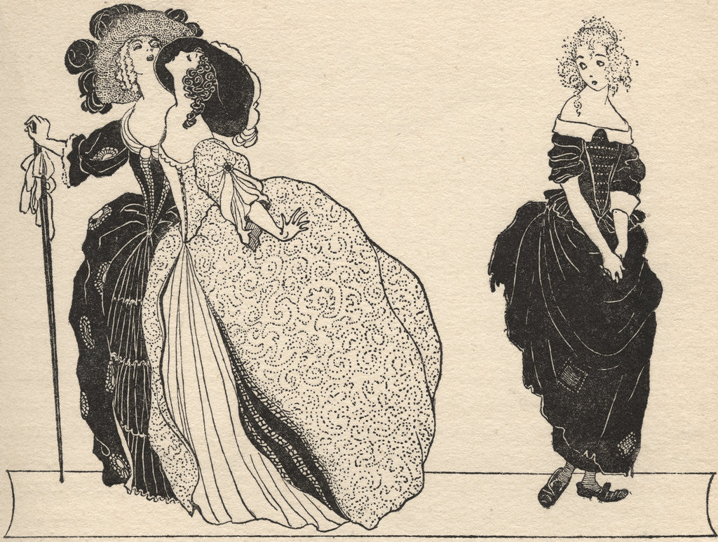 Detail of Illustration of Cinderella and Her Stepsisters by Jeannie Harbour