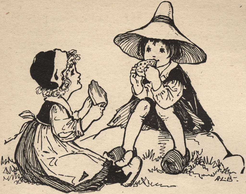 Detail of Illustration of Hansel and Gretel by A.L. Bowley