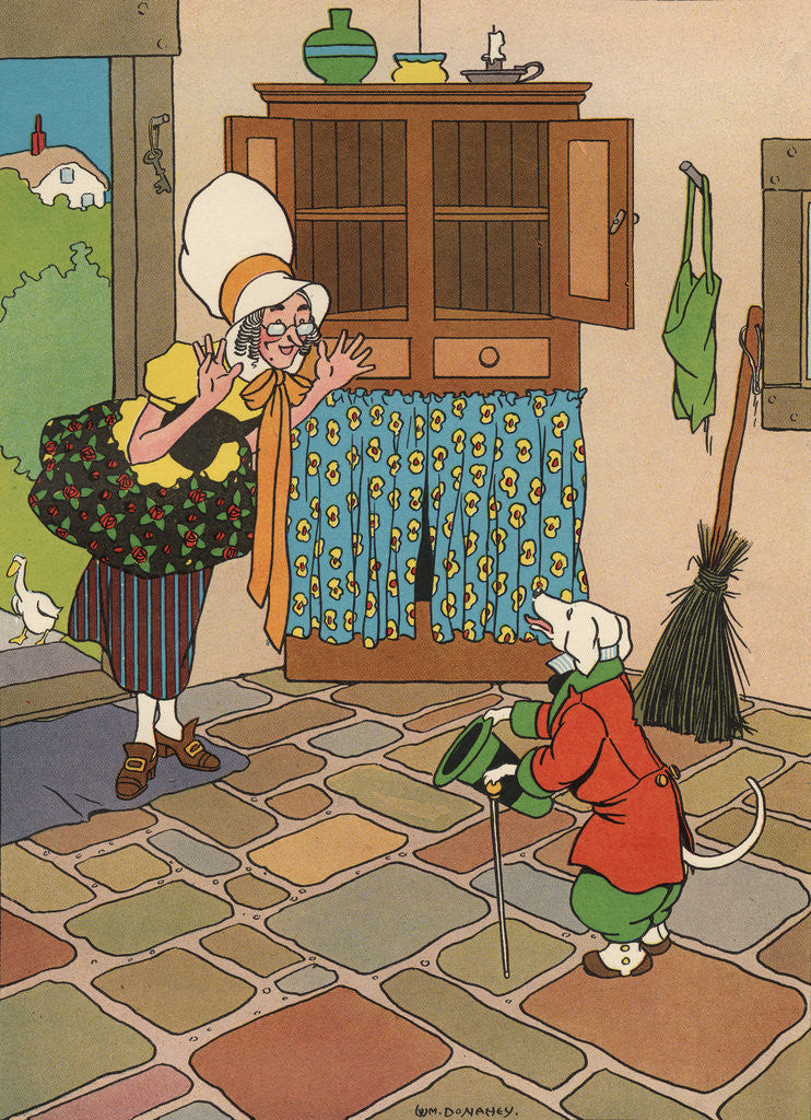 Detail of Old Mother Hubbard and Her Dog Illustration by William Donahey