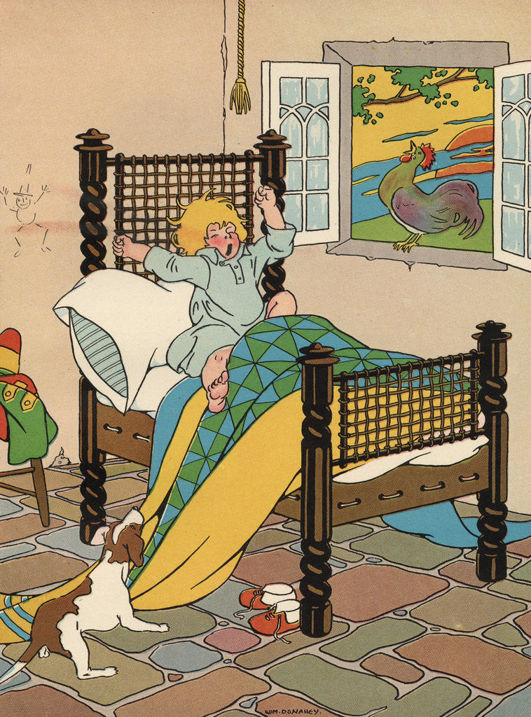 Detail of Early to Bed, Early to Rise Illustration by William Donahey