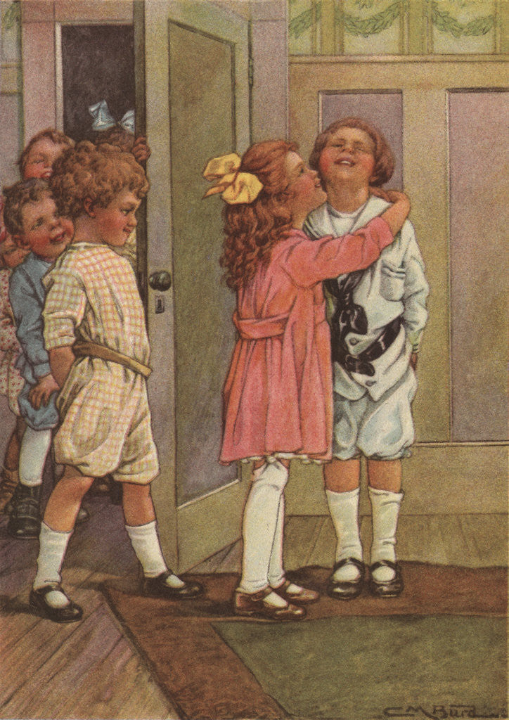 Detail of Post Office Illustration by Clara M. Burd