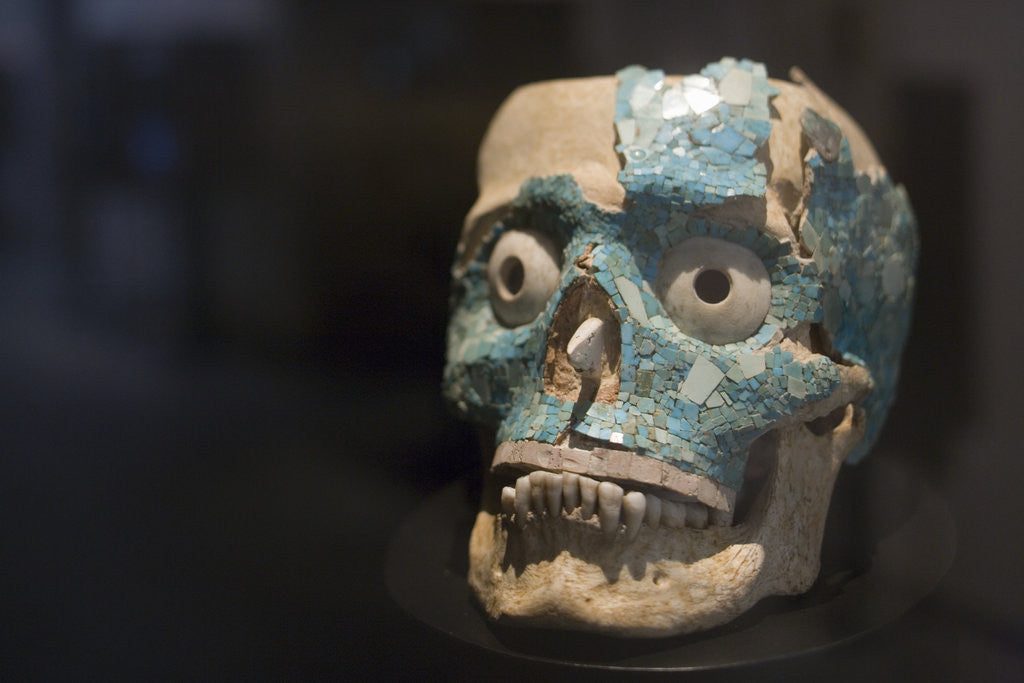 Detail of Aztec Skull Mask by Anonymous