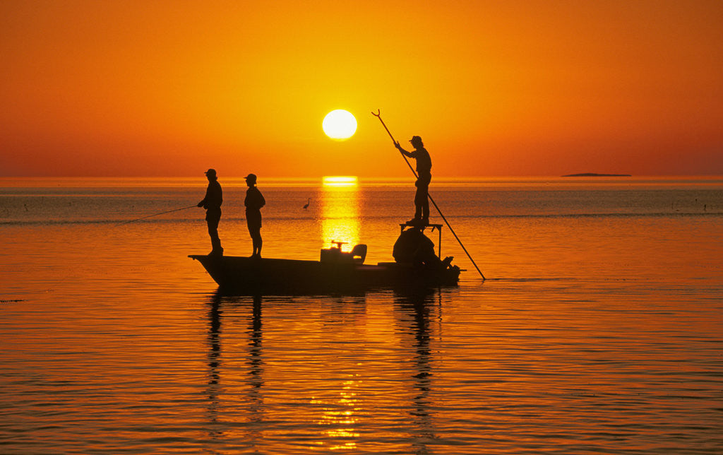Detail of Fishing at Sunset in Gulf of Mexico by Anonymous