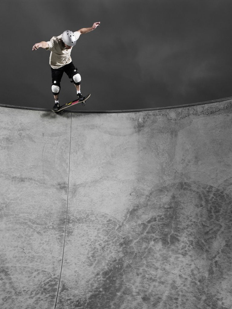 Detail of Skateboarder Performing Tricks by Anonymous