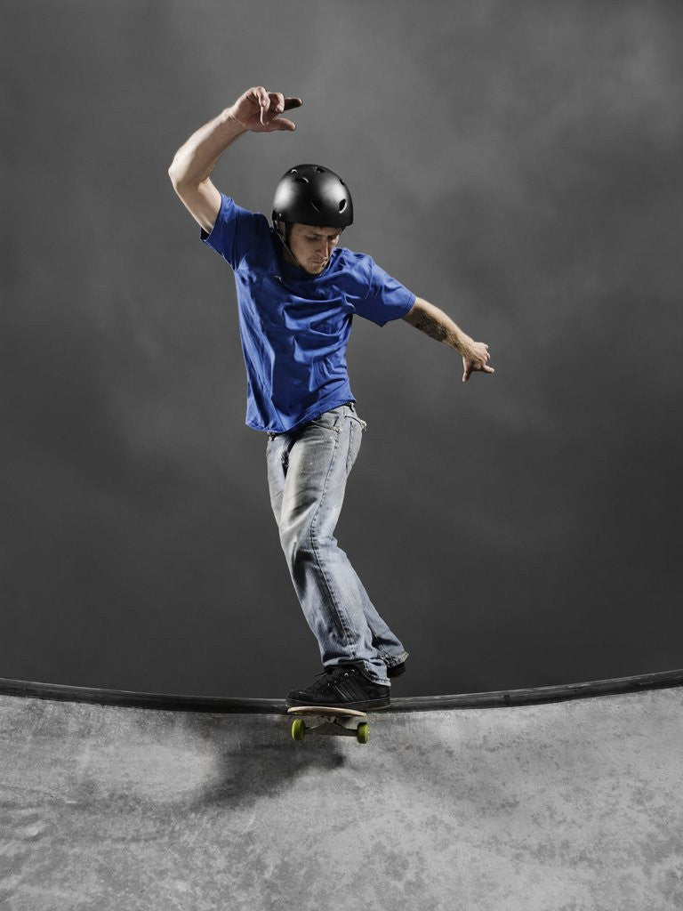Detail of Skateboarder Performing Tricks by Anonymous