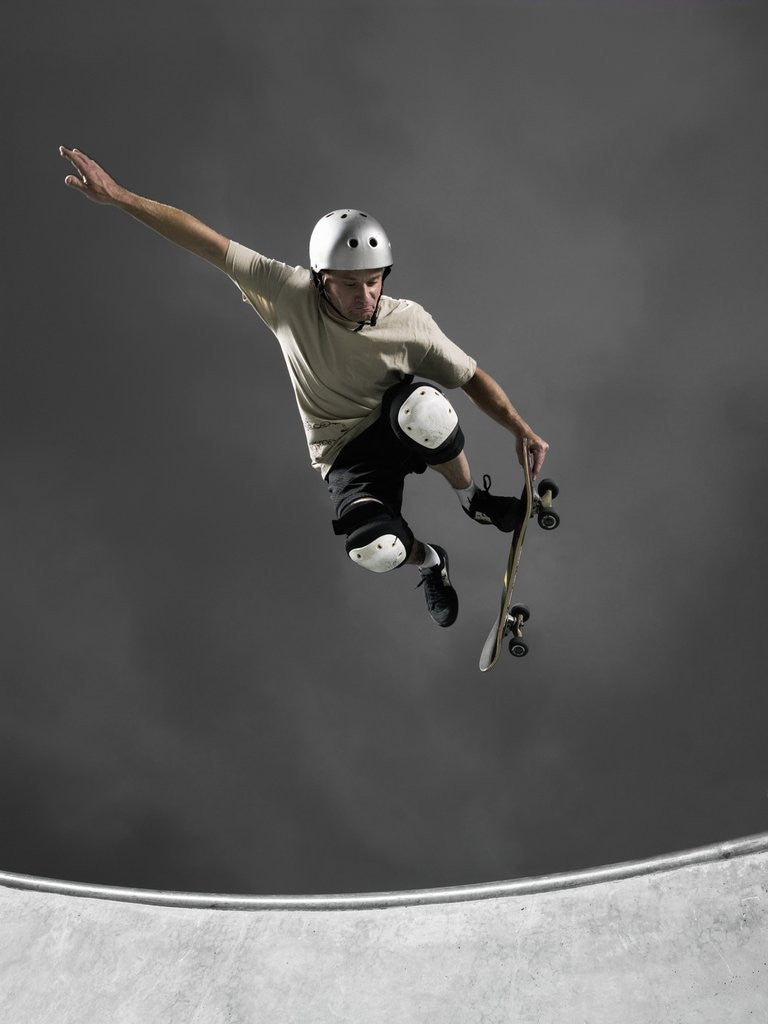 Detail of Skateboarder Performing Tricks by Anonymous