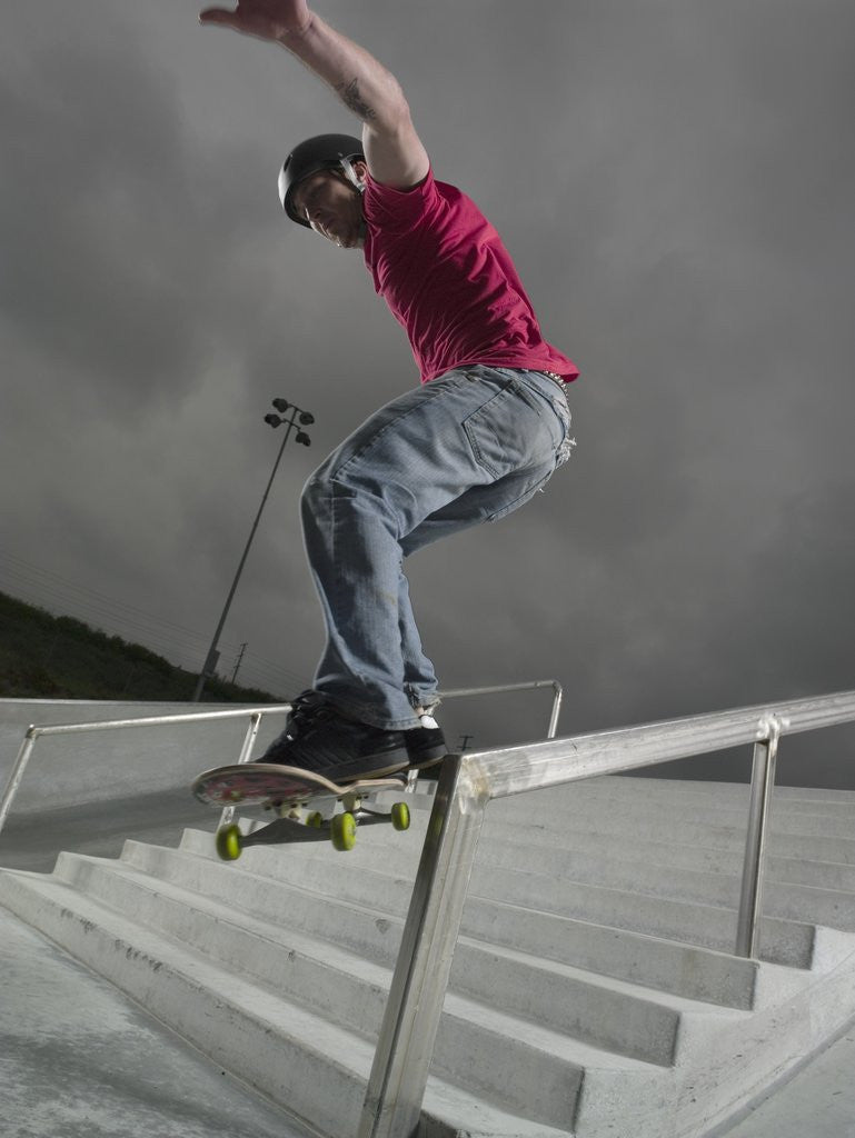 Detail of Skateboarder Performing Tricks by Anonymous