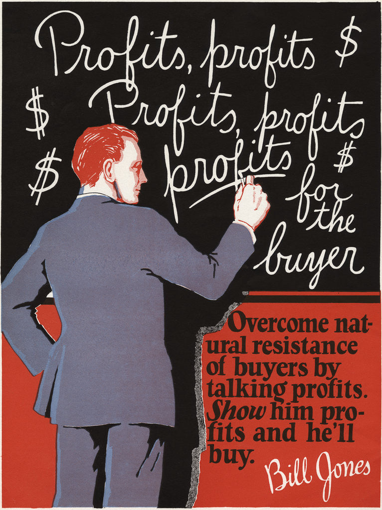Detail of Profits, Profits Motivational Poster by Corbis