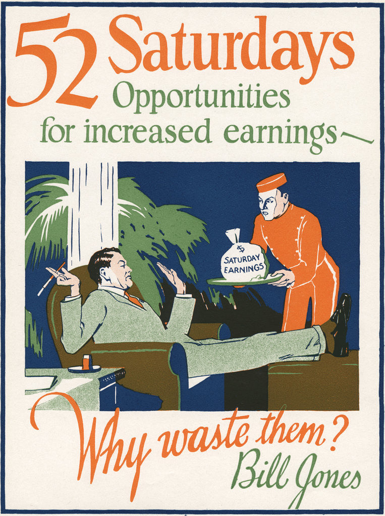 Detail of 52 Saturdays Motivational Poster by Anonymous