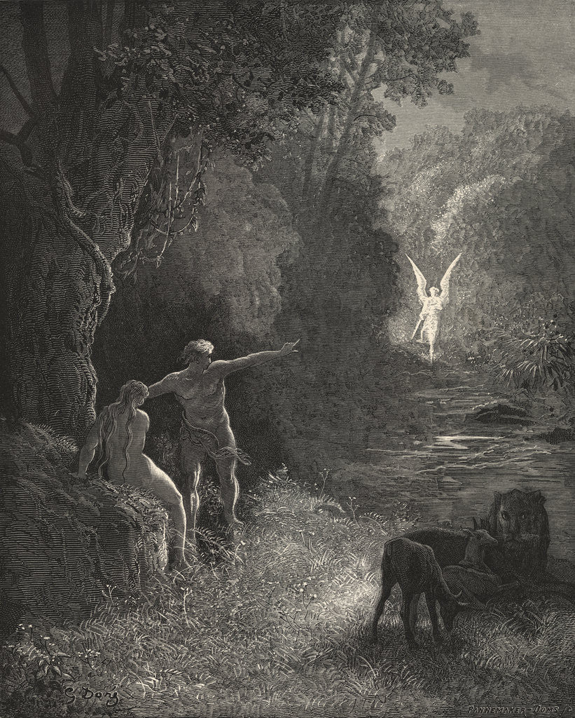 Detail of Eastward Among Those Trees, What Glorious Shape Comes This Way Moving by Gustave Dore
