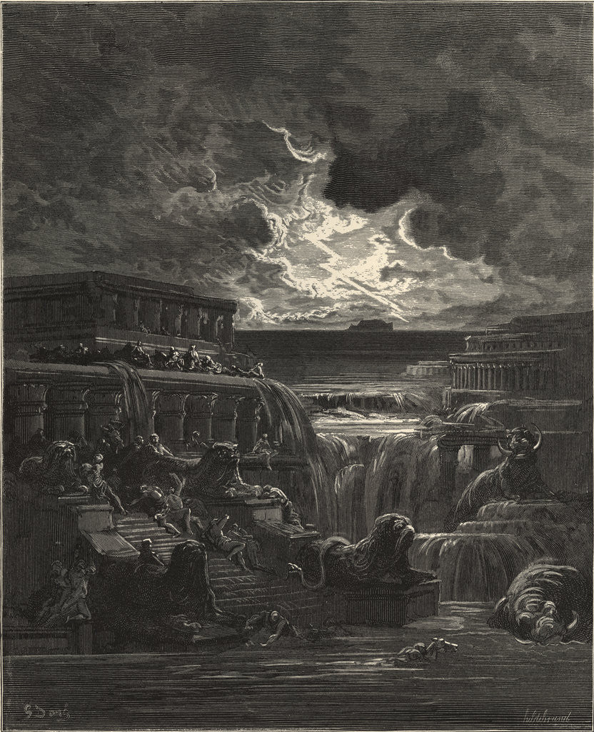 Detail of They Beseech That Moses Might Report to Them His Will, And Terror Cease by Gustave Dore
