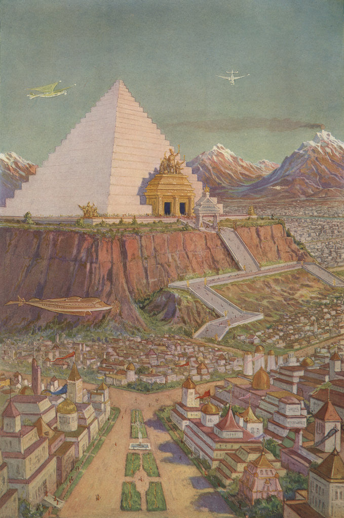 Detail of An Idealistic Depiction of the Atlantean Mystery Temple by J. Augustus Knapp
