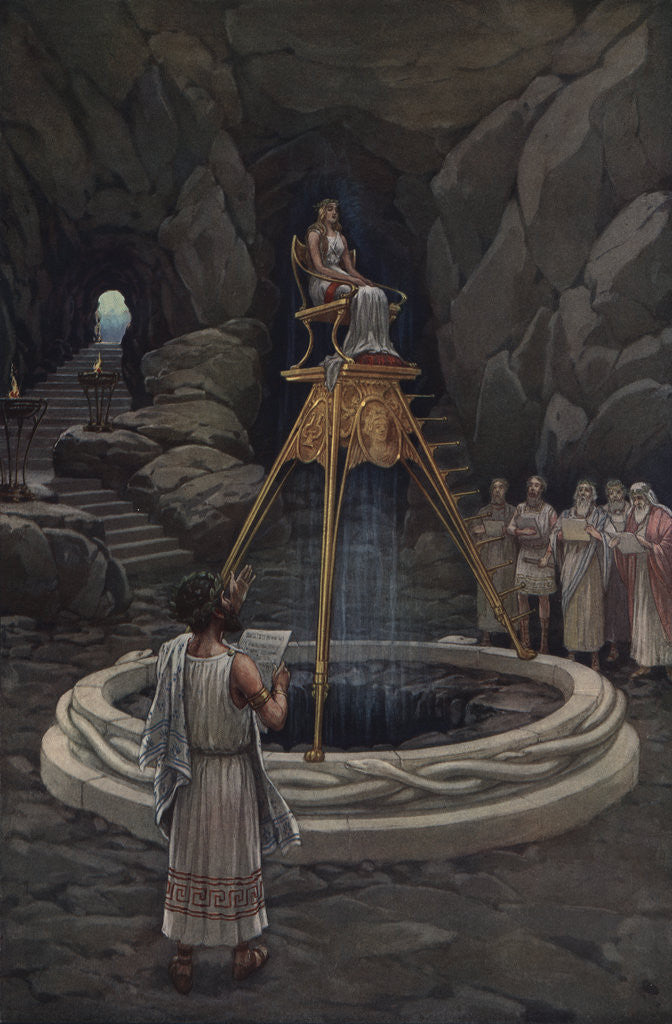 Detail of Consulting the Oracle of Delphi by J. Augustus Knapp