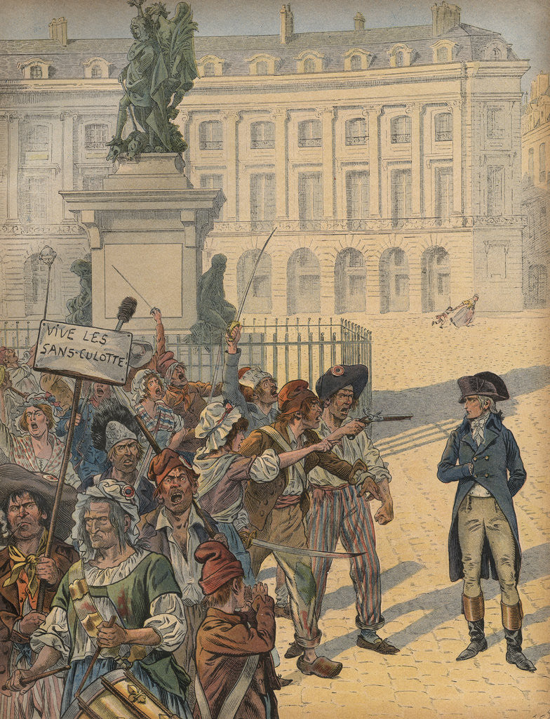 Detail of Illustration of Napoleon Standing Up to a Revolutionary Mob by Jacques Onfroy de Breville
