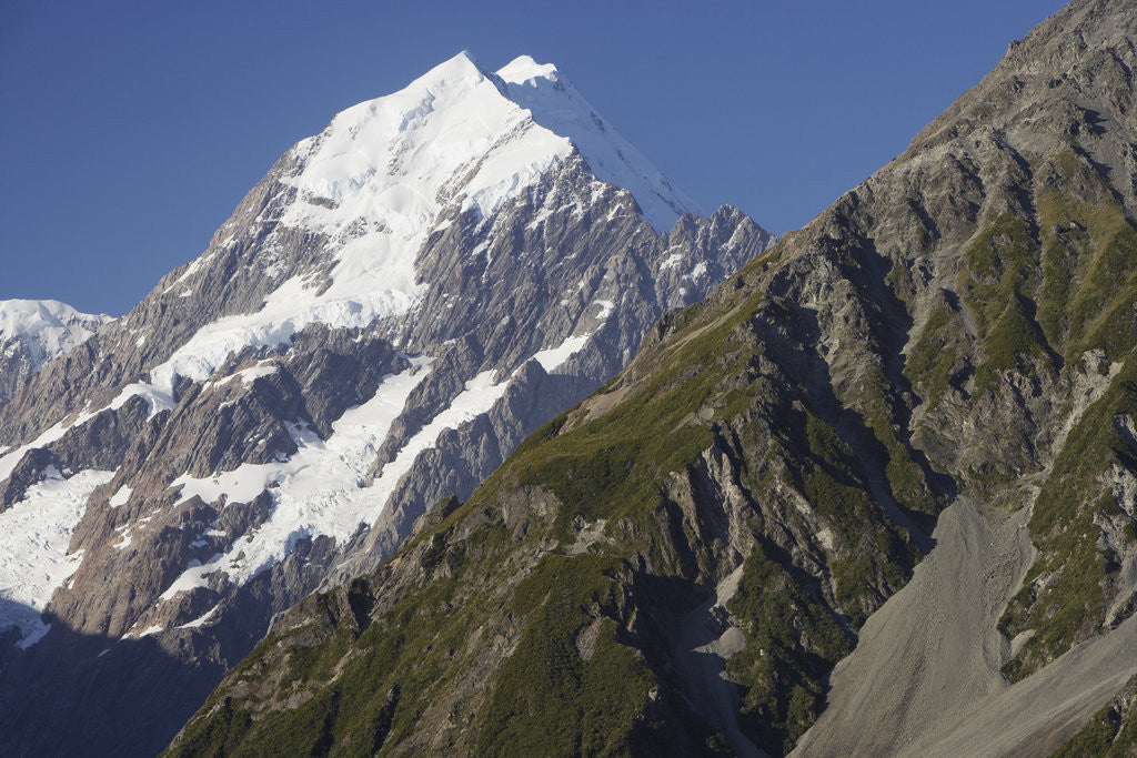 Detail of Mount Cook and Southern Alps by Corbis