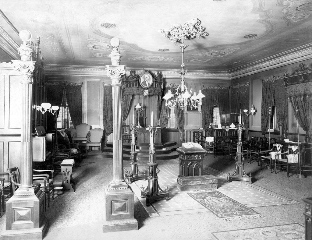 Detail of Interior of Freemason Assembly Room by Anonymous