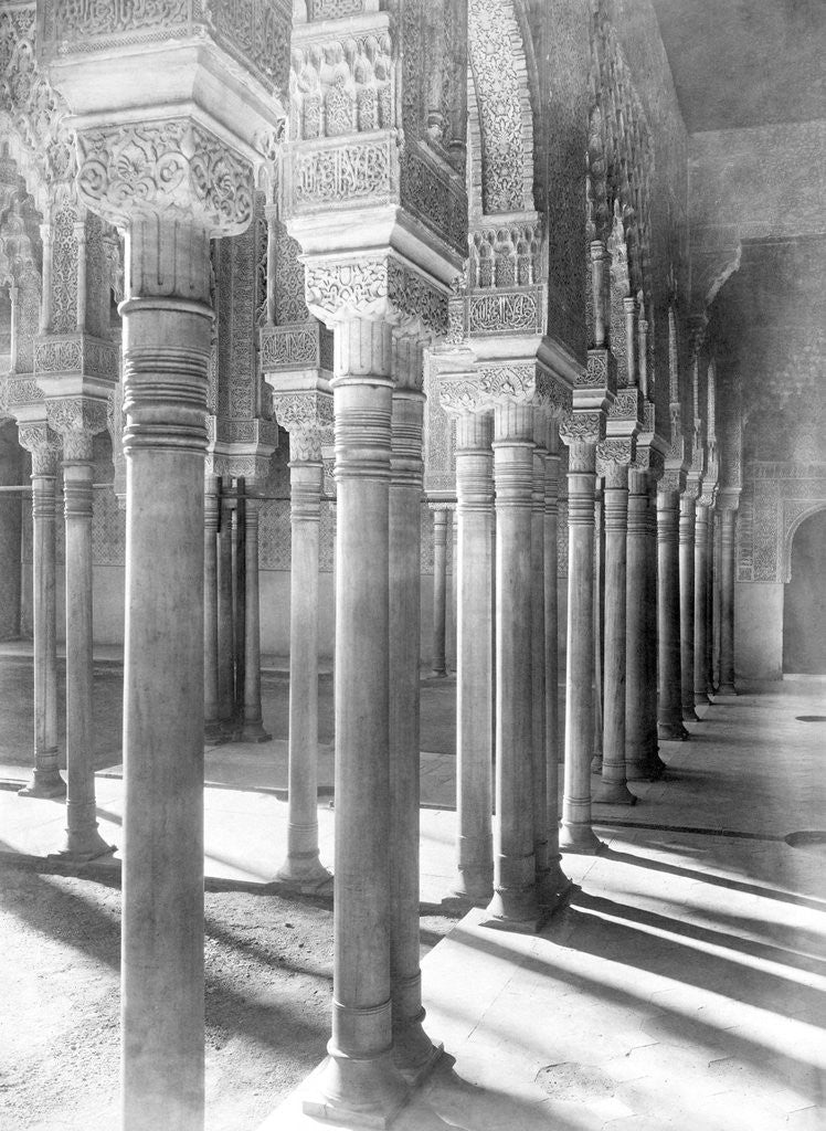 Detail of Columns in Alhambra Mosque by Anonymous