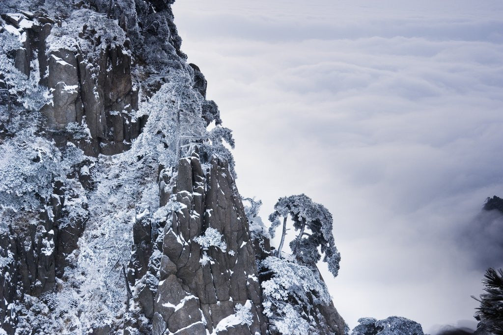 Detail of Huangshan Mountains in Winter by Anonymous