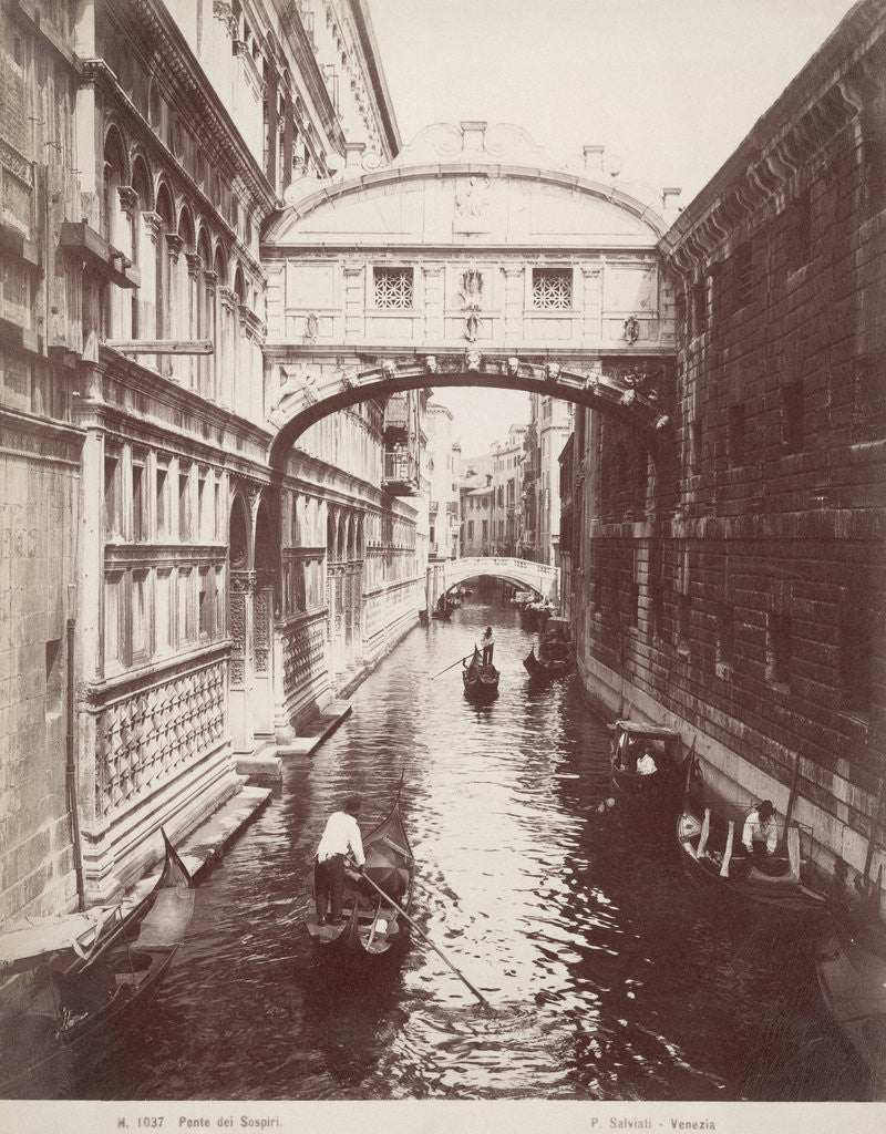 Detail of Ponte Dei Sospiri in Venice by Anonymous