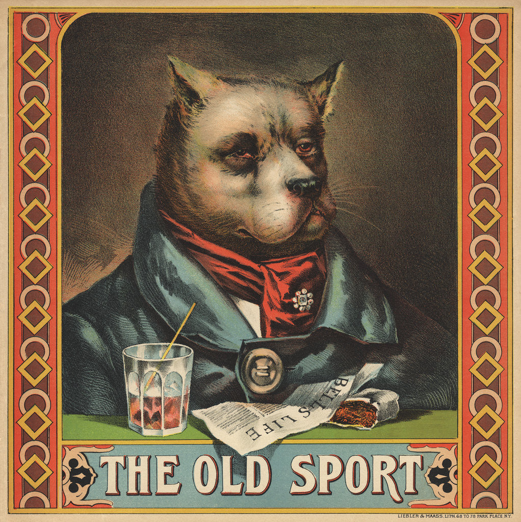 Detail of The Old Sport Tobacco Crate Label by Anonymous