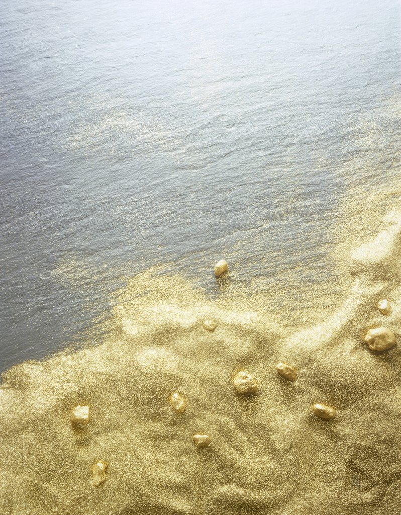 Detail of Gold Dust on a River Bank by Anonymous