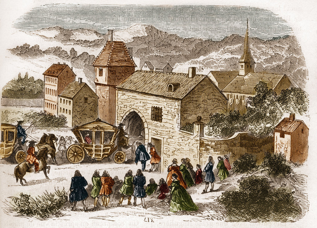 Detail of Illustration of Louis XIV Visiting His Mistress at Port-Royal by Anonymous