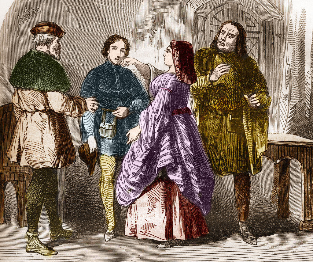 Detail of Illustration of a Prostitute in the Late Middle Ages by Anonymous