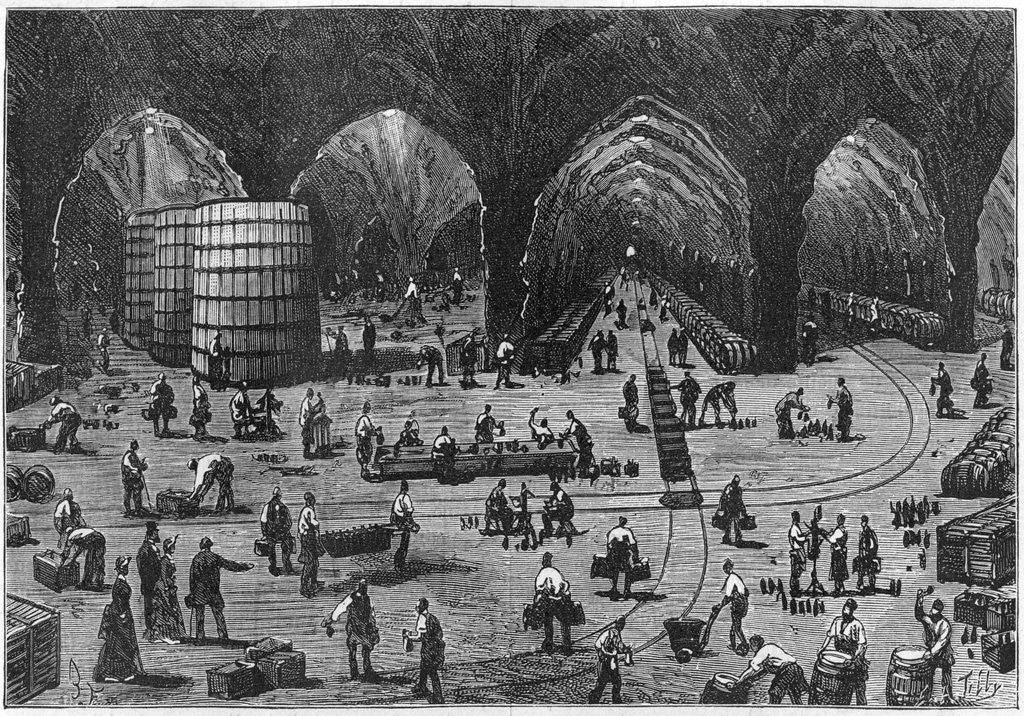 Detail of Illustration of the Cellars of Mercier Champagne by Anonymous