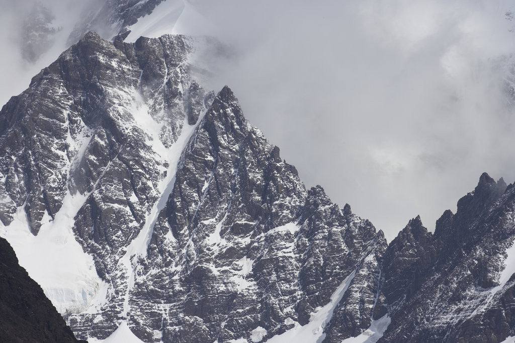 Detail of Mountain Peaks Lining Cumberland Bay by Anonymous