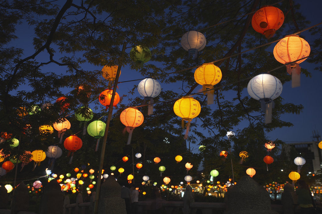 Detail of Paper Lanterns at Jangchung Park by Anonymous
