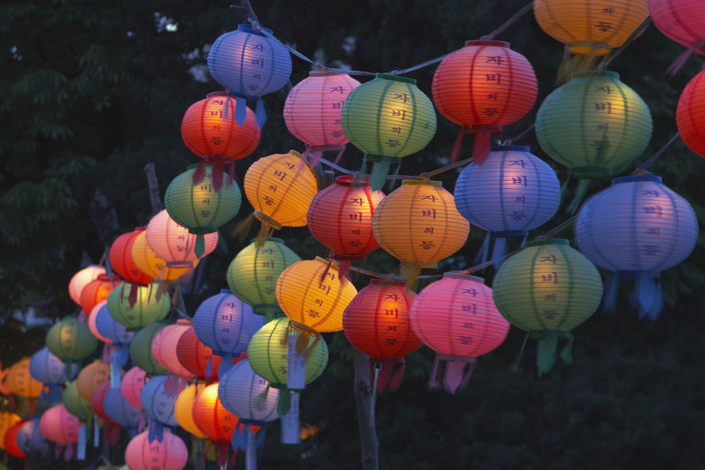 Detail of Paper Lanterns at Jangchung Park by Anonymous