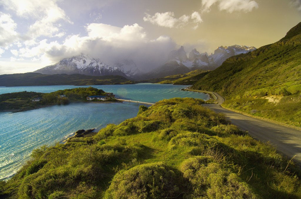 Detail of Lake Pehoe and Towers of Paine by Anonymous