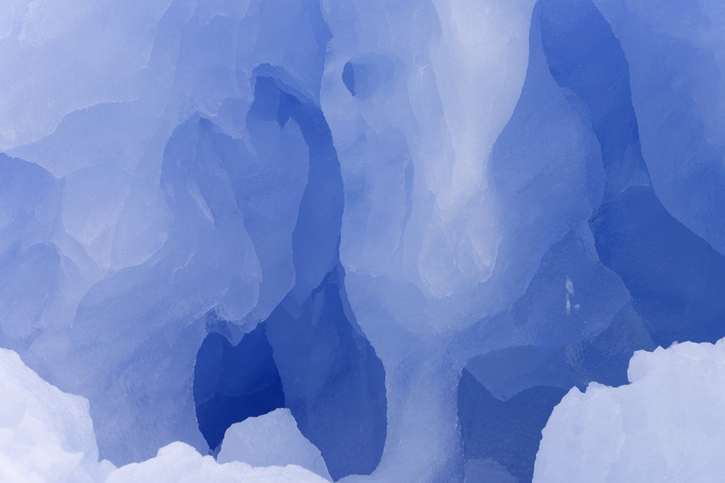 Detail of Eroded Blue Iceberg Floating at South Georgia Island by Anonymous